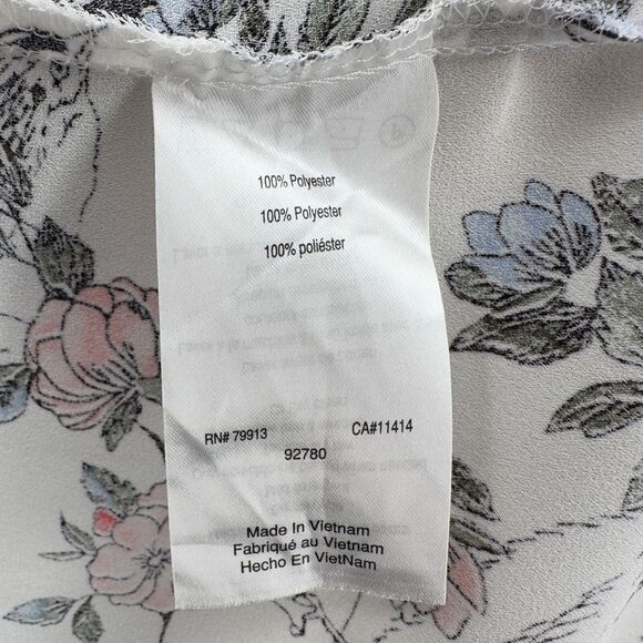 Motherhood Maternity Floral Cold Shoulder Tunic Black Piping Womens Size 1X - Picture 7 of 10